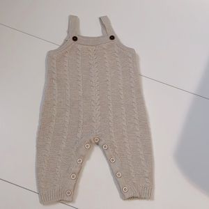 Janie and jack cable knit romper 0-3 months NWOT